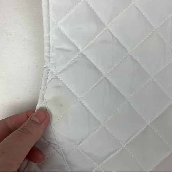 Lauren Ralph Lauren women's large white quilted crest diamond vest puffer cold - Picture 12 of 14